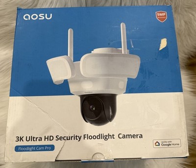 AOSU L5P2CA11 Floodlight Camera Wired, 3K UHD Security Camera Outdoor, 360° Cove