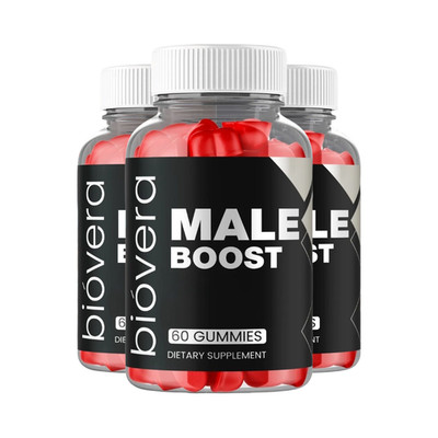 3-Pack BioVera Male Boost Gummies - Biovera Male Support Gummies - 180 Gummies