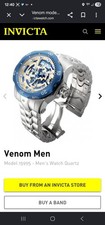 Invicta Venom Reserve 15995 Men's Quartz Diver Watch, Blue Unidirectional Bezel