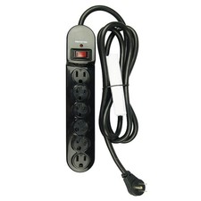 6-Outlet Surge Protector with 900 Joules Energy Rating and 6-Foot Power Cord in