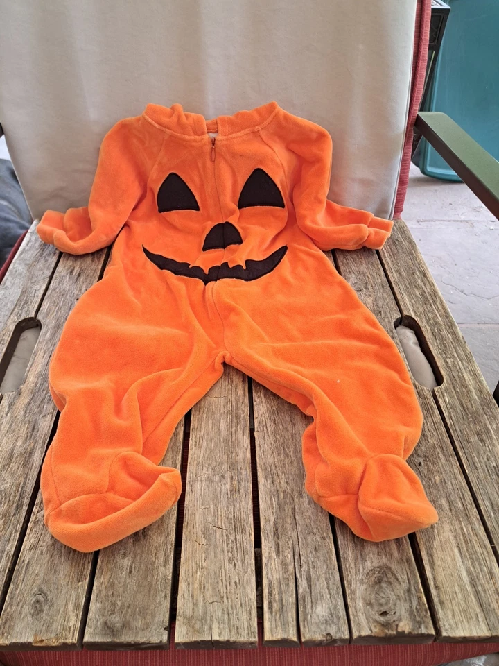 Disfraz de calabaza infantil con capucha 3-6 m mini ropa clásica con cremallera #4303L161 Foto 2 de 4