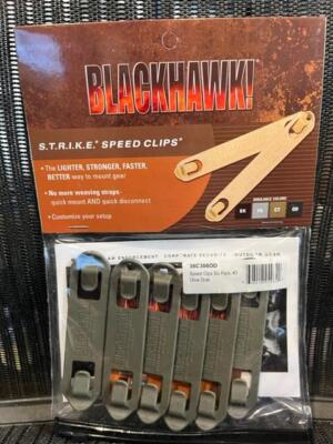 2 packs: Blackhawk STRIKE Olive Drab 3'' Speed Clips (6-Pack) - 38C306OD