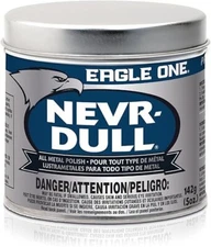 Wadding Polish White Never Dull Wadding Polish Cleans Polishes Metals 5 oz USA.