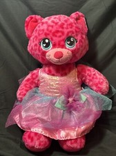 Build A Bear Workshop Pink Leopard Cat Plush With Ballerina Outfit