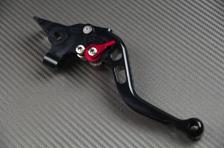 Short brake & clutch levers CNC black For SUZUKI SFV650 Gladius