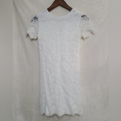 Lulus "Take Me To Brunch" Ivory Lace Dress Size XXS | eBay