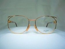 Stendhal luxury eyeglasses Gold plated square oval frames hyper vintage, NOS