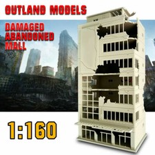 N Scale Outland Models Railway Ruin Building Scenery City Abandoned Tall Office