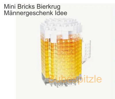 Mini Bricks Männer Geschenkidee Bierkrug Diamond Bricks Mini Klemmbausteine Set