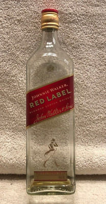Empty 1 liter bottle of '' Johnnie Walker - red label '' from Scotland