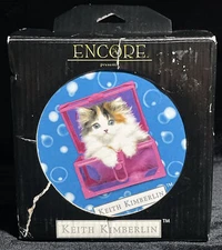 The Encore Group Keith Kimberlin Set of 4 Ceramic Cat Coasters