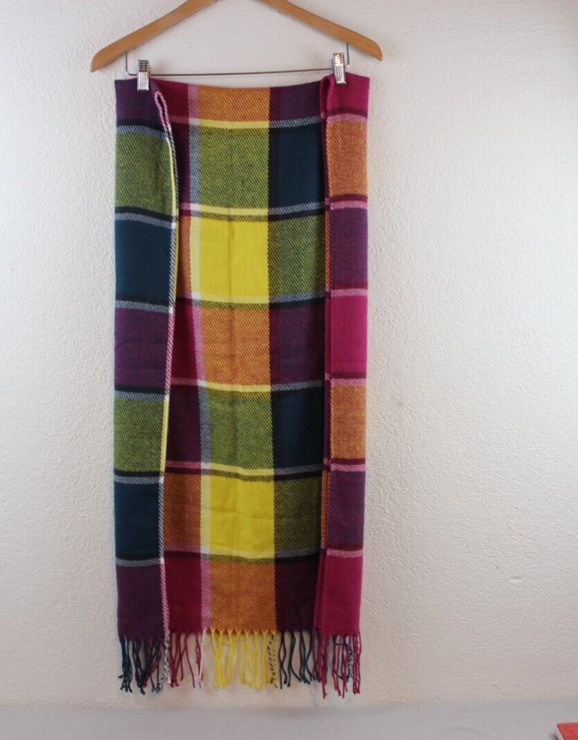 Unbranded Bright Colored Plaid Pattern Scarf Warm… - image 4