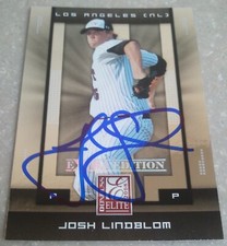 Josh Lindblom - 2008 Donruss Elite Rookie RC Signed Autograph Auto Card #58