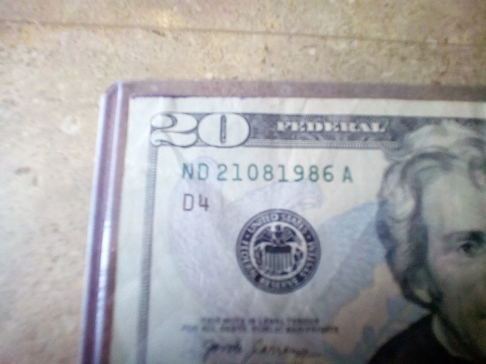 US $20 Dollar Bill Birthday Note August 21st 1986 21081986 Series 2017 - Image 2 of 4