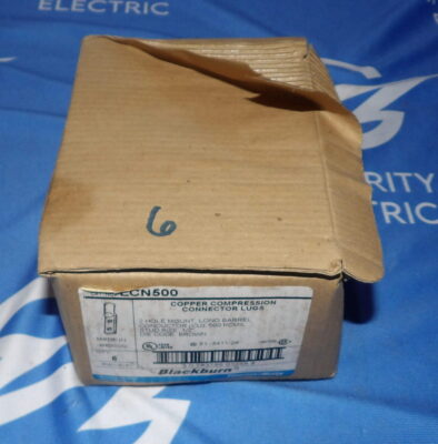Box of 6 NEW Blackburn LCN500 2 Hole Mount Copper Compression Connector Lugs ...