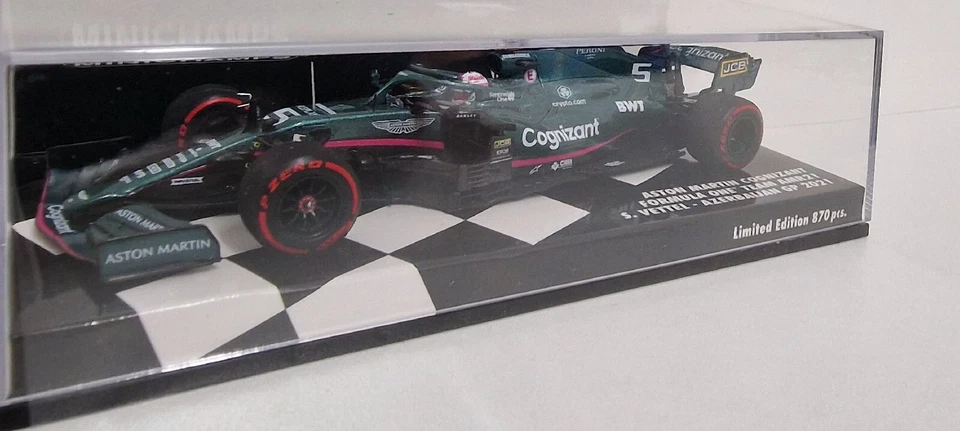 MINICHAMPS 1:43 Model Car F 1 Aston Martin AMR21 Vettel Azerbaijan GP 2021 - Image 3 of 4