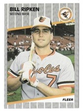 1989 Fleer - Black Box on Bat Knob #616 Billy Ripken