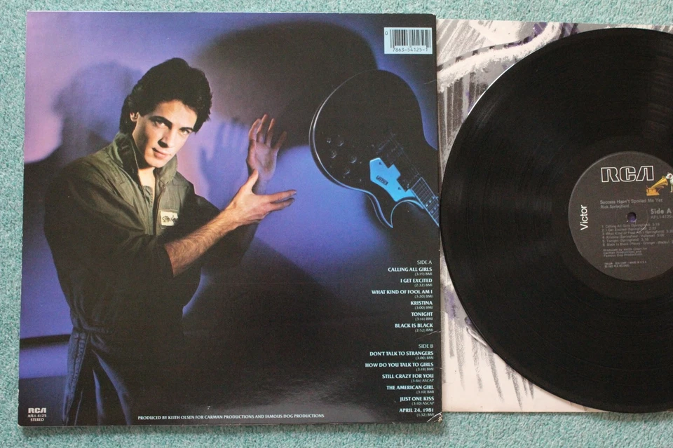 Rick Springfield Success Hasn't Spoiled Me Yet 1982 1st Press NM/NM- Photo - Image 3 of 4