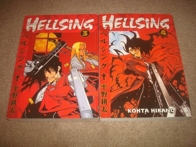 Hellsing Volume 3 4 Manga Book Lot Dark Horse Action Horror - 