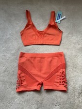Iets Frans  Coral Sport Short And Bra Set, XS NWT