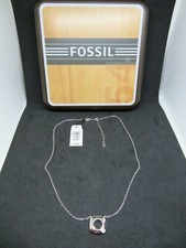 FOSSIL Halskette Anhänger 925/1000 Sterling Silber rhodiniert - Zirkonia 