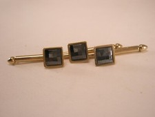 1/4" Black Faceted Square Formal Vintage SWANK Shirt Studs set groom tux b338
