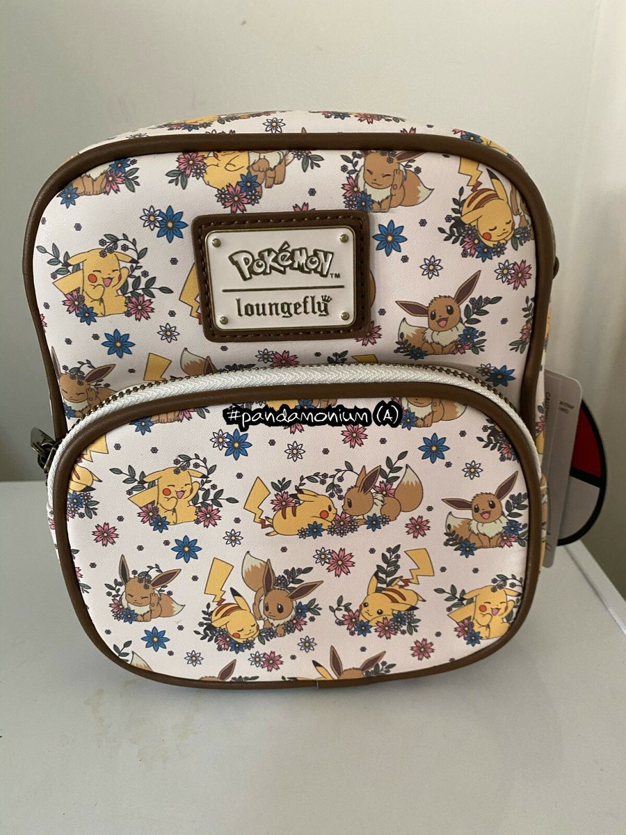 Loungefly Pokemon Pikachu Eevee Floral Crossbody NWT
