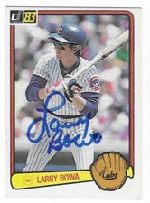 LARRY BOWA 1983 DONRUSS AUTOGRAPHED SIGNED # 435 CHICAGO CUBS