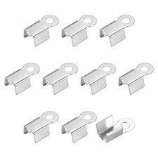 1000Pcs Fold Over Cord Ends 3.5x9mm Crimp Cap Clasp for DIY Rhodium Tone