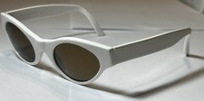 Christian Roth Optical Affairs White Oval Sunglasses Made in Austria NOS