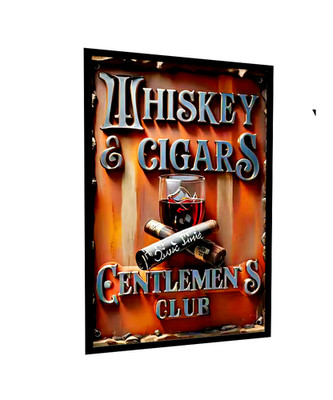 Cigar and Whiskey Stogie Stick Herf Nic bomb  Yard Gar Sign Sticker 4 Sizes