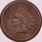 1874 Indian Cent VF Details ***RARE ORIGINAL EARLY DATE COIN***
