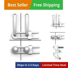 Baby Proofing Cabinet Locks Adjustable U Shaped Baby Safety Latches for Drawe...