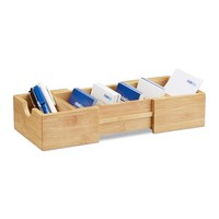 Schreibtisch Set BüRo Ablagesystem Dokumentenhalter Bambus Ablage 5 FäCher