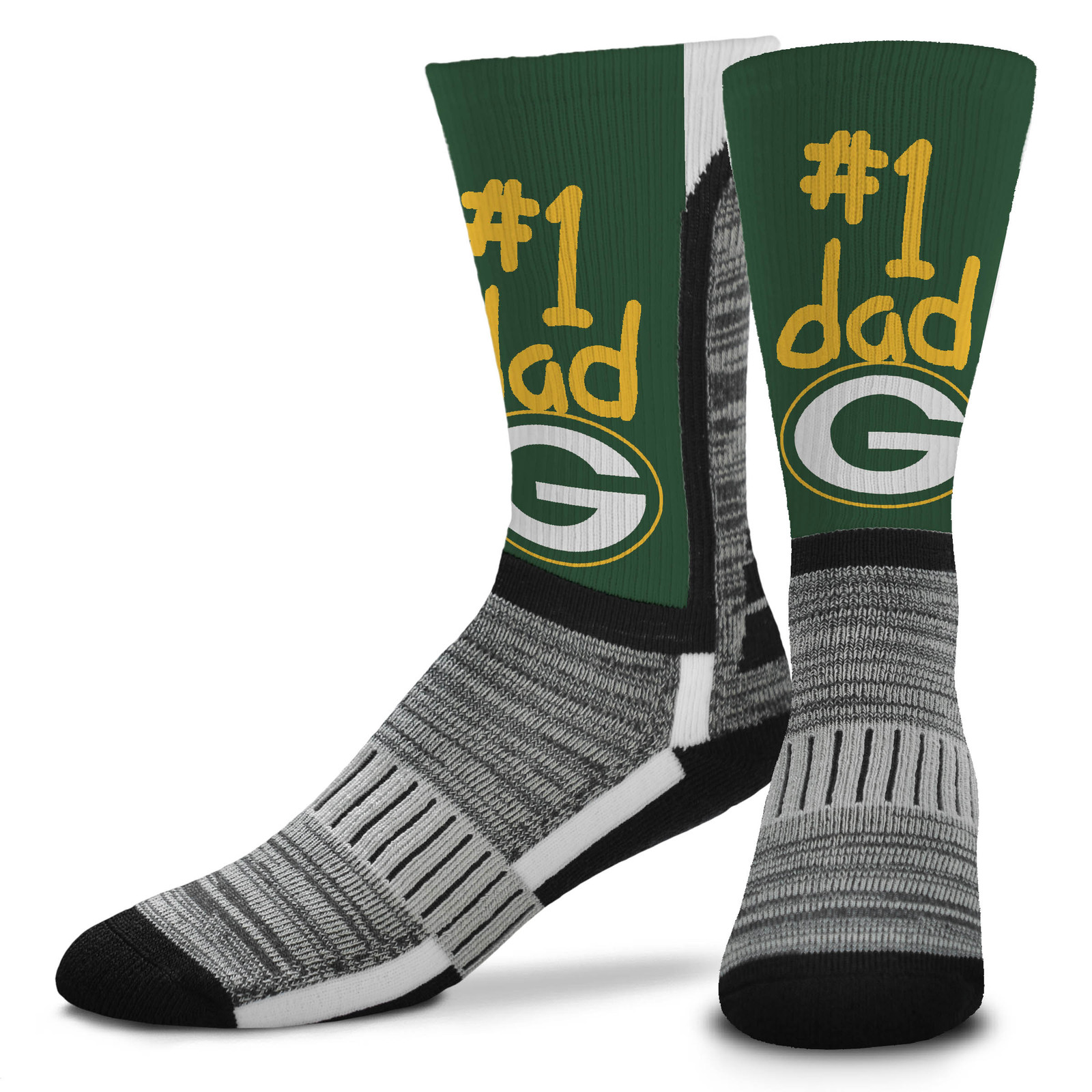 Носки Green Bay Packers 1 для папы с V-образным вырезом большие 10-13 3490₽