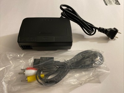 N64 Nintendo 64 AC Power Supply Adapter Cord+Audio AV RCA Cable Lot Off Brand