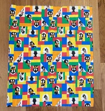Vintage 1996 Warner Bros Looney Tunes Fabric Daffy Duck Sylvester Cotton 44x26