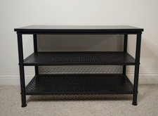 IKEA PINNIG stojak na buty / ławka do przechowywania butów, czarna