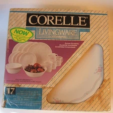 Corelle English Breakfast Set 16 Pieces Plus Bonus Serving Bowl New in Box NOS