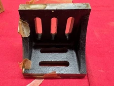 Eclipse Angle Plate 201 Cast Iron Webbed End 4-1/2 x 3-1/2 x 3 - Vintage New!