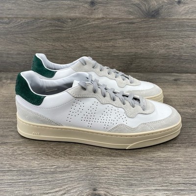 P448 Project Sustainability Men White Green Leather Shoes Size 39 US 7