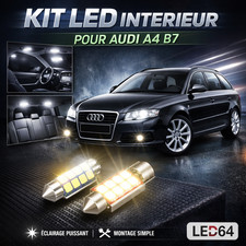 Kit Of 21 LED Bulbs Interior Lighting White For AUDI A4 B7 Avant Break