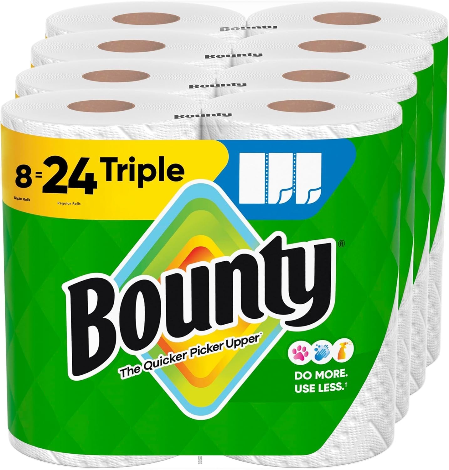 Bounty Select-A-Size Paper Towels,White,8 Triple Rolls 24 Regular Rolls
