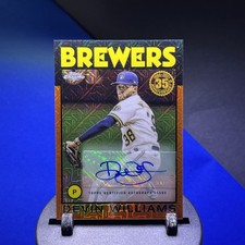 Devin Williams 2021 Topps Chrome Orange Refractor Autograph 12/25