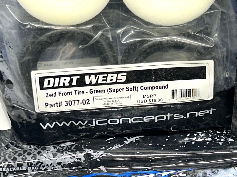 Jconcepts Dirt Webs 2.2 1/10 передняя шина для багги лот (4) RC10 B4 B4.2 B5 B5M B6 B7 - Изображение 3 из 4