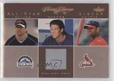 2004 Fleer Classic Clippings Single Swatch Richie Sexson Todd Helton HOF 10k8