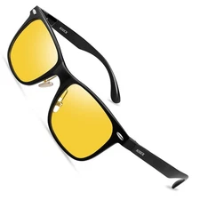 Night Driving Glasses – Anti Glare Night Vision Glasses Yellow Tinted Lens Po...