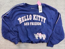 Hello Kitty And Friends Sweatshirt Women Large Kuromi My Melody Fleece Bubble