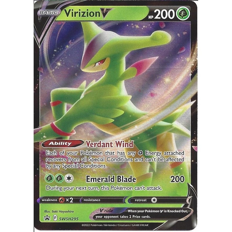 SWSH295 Virizion V : Black Star Promo Card : Pokemon Trading Card Game