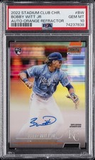 2022 TOPPS STADIUM CLUB CHROME AUTOS #BW BOBBY WITT JR 6/25 PSA 10 AUTO